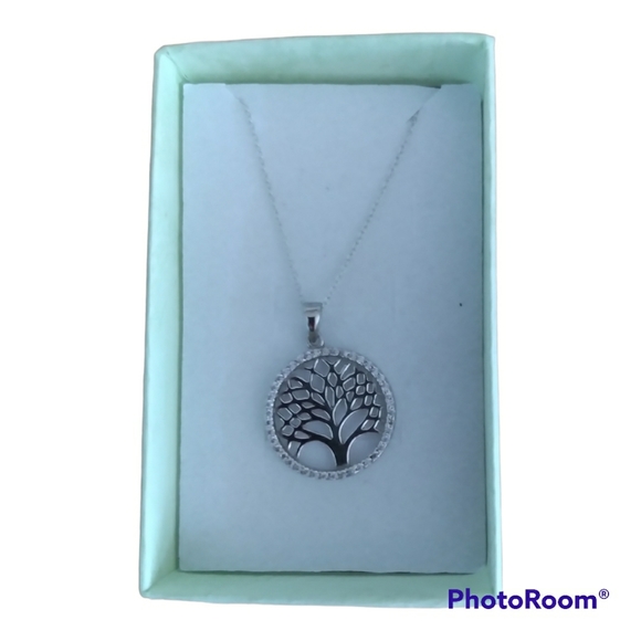 Sterling Silver and Swarovski Crystal Tree of Life - Picture 2 of 5